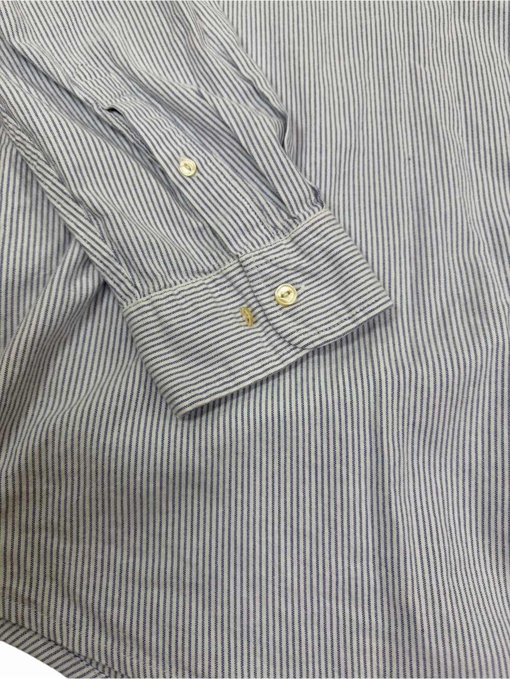 The Foundry Supply Co. Men's Light Blue Pinstripe Button-Down Shirt - Picture 5 of 5